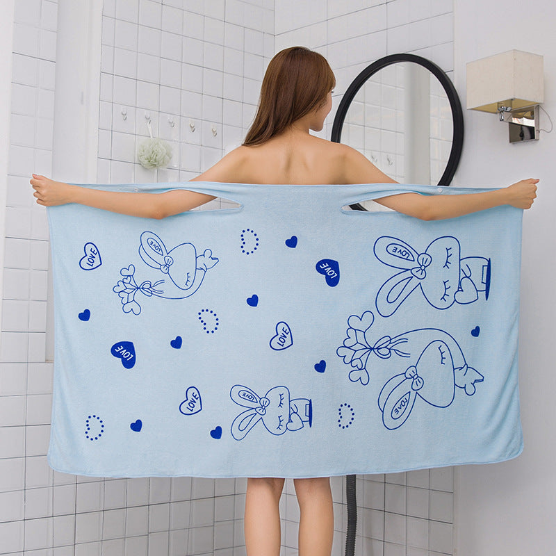 Stylish Cartoon Beach Towel Dress