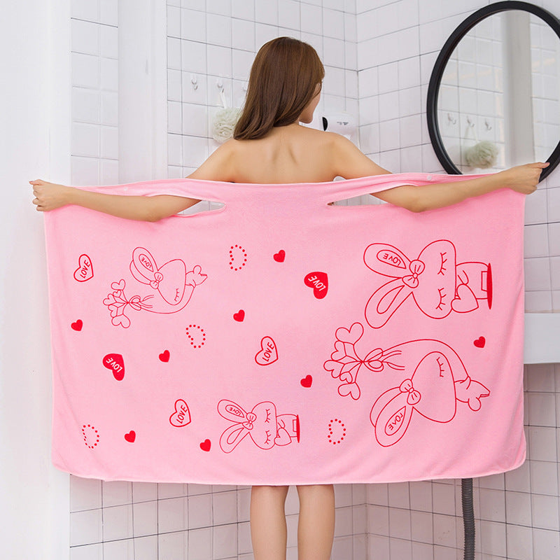 Stylish Cartoon Beach Towel Dress