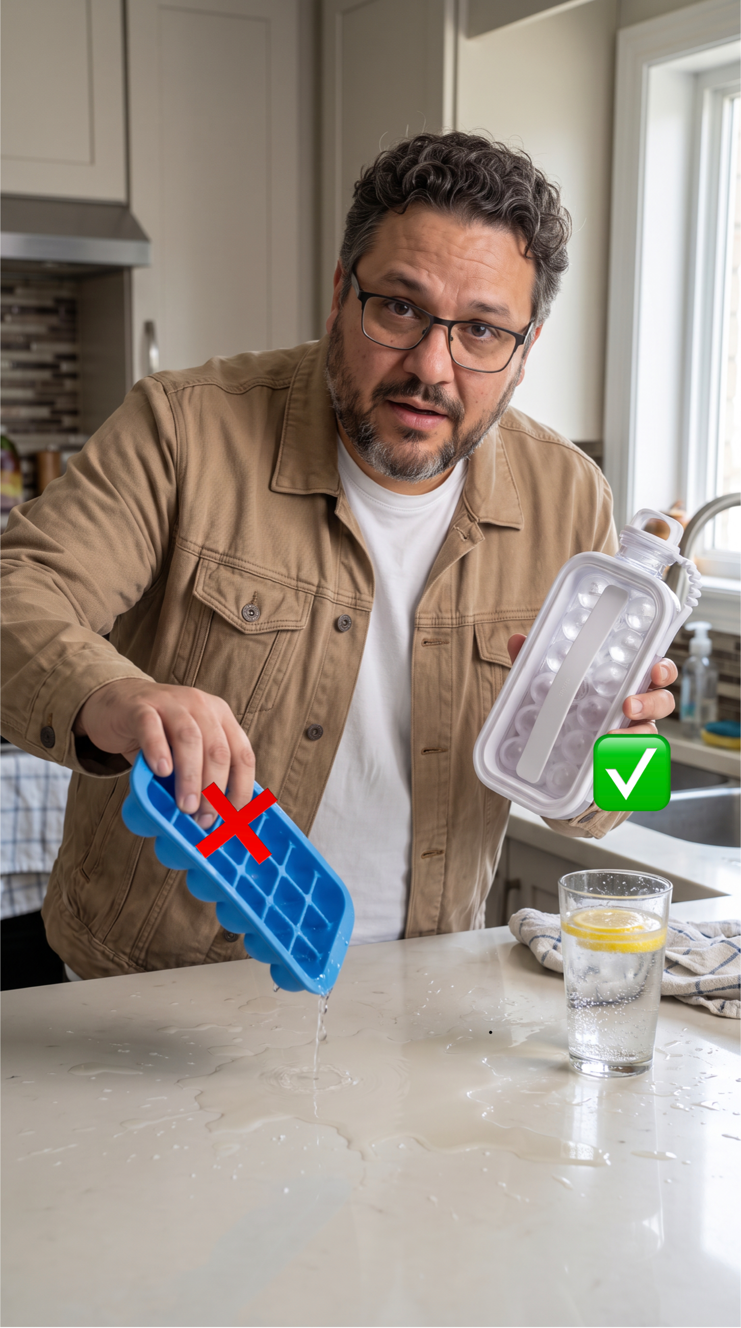 2-in-1 Ice Ball Maker and Cool Water Bottle