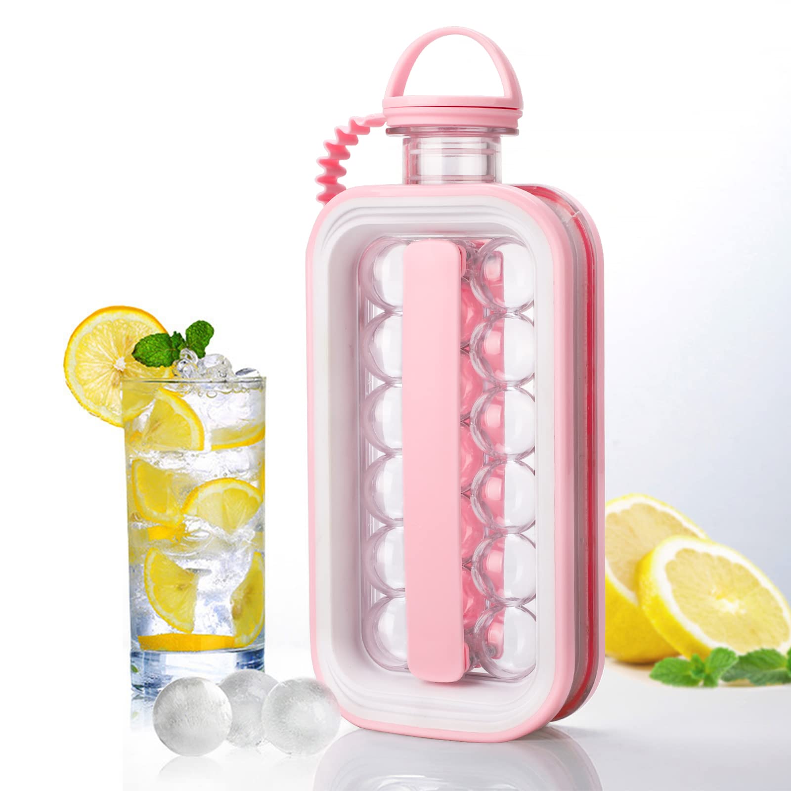 2-in-1 Ice Ball Maker and Cool Water Bottle