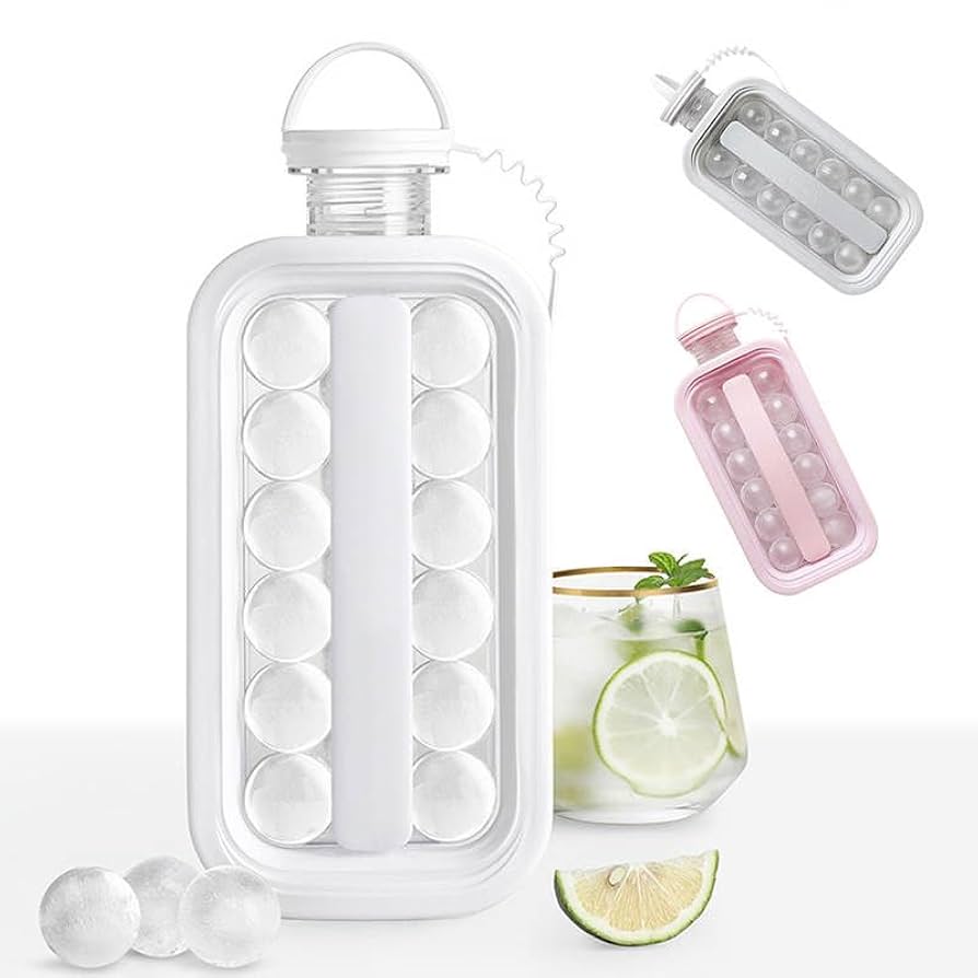 2-in-1 Ice Ball Maker and Cool Water Bottle